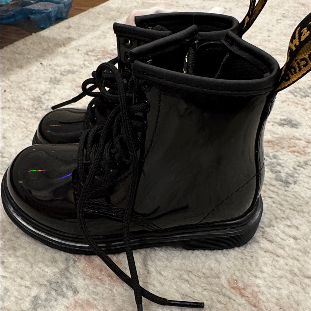 Dr. Martens Shiny Black Lace-Up Boots